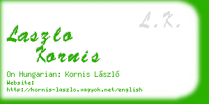 laszlo kornis business card