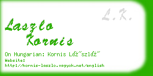 laszlo kornis business card